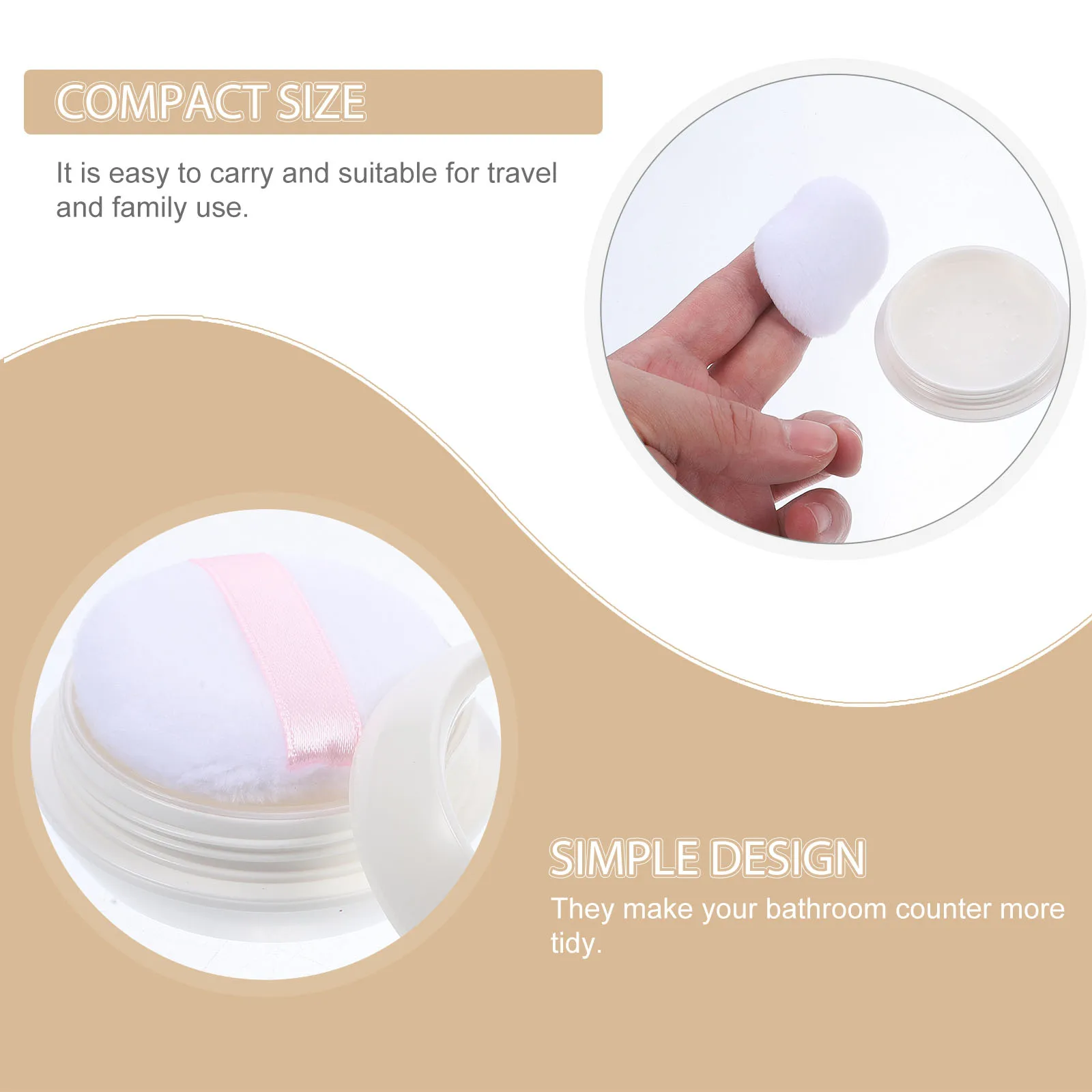 

1 Set 10G Empty Makeup Container Reusable Plastic Loose Compact Jar Storage Travel Home Face Container Portable Purses