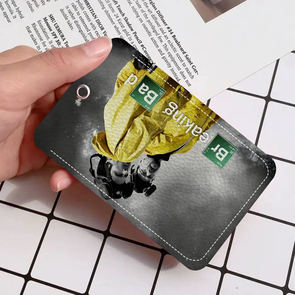 حامل بطاقة الوصول PU من فيلم الجريمة الكلاسيكي B-Breaking B-Bad Style مع سلسلة مفاتيح - حماية تنفيذية لبطاقة مترو الأنفاق البنكية #5