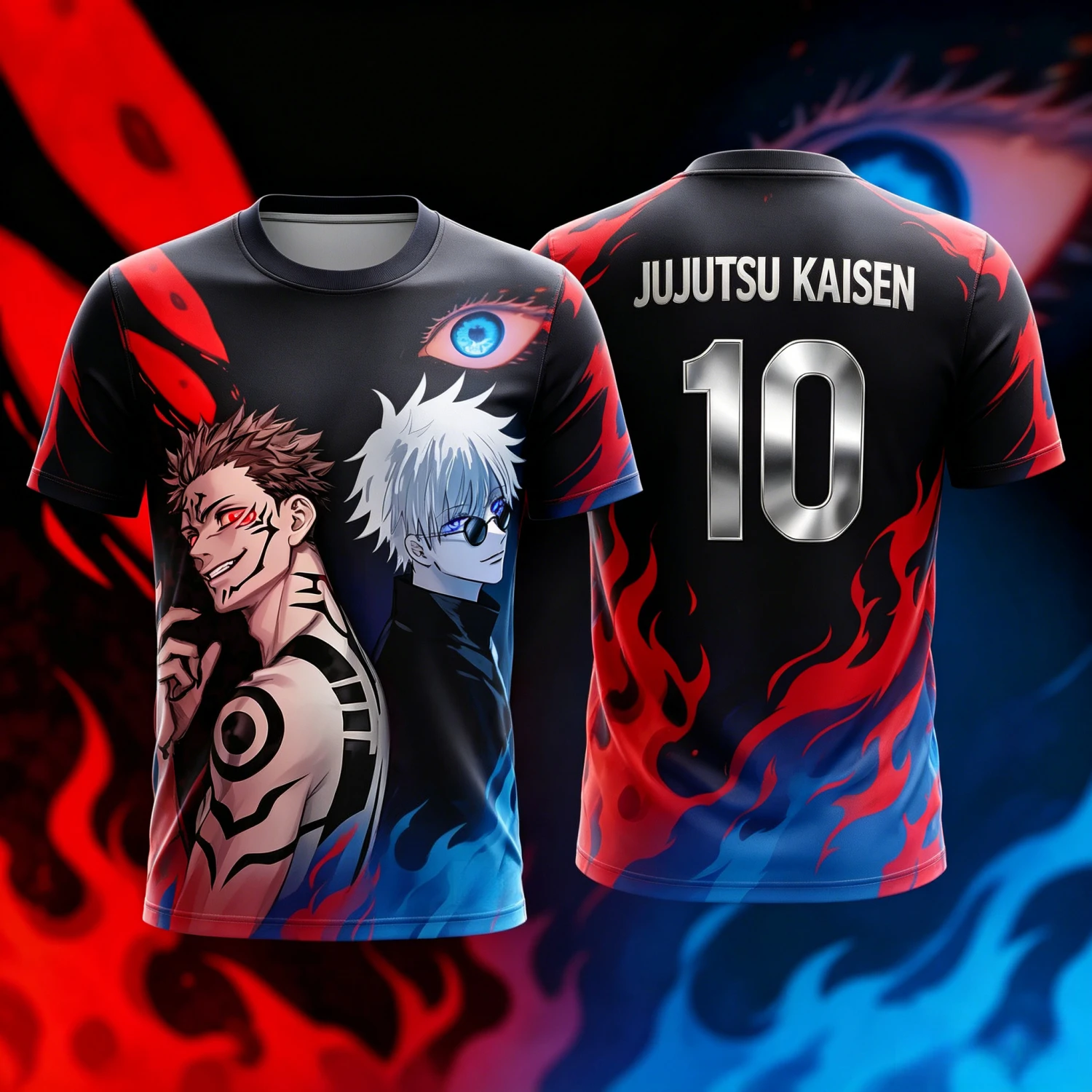 2026 Summer Jujutsu Kaisen Retro Cosplay T-shirt Men's 3D Printed Jiu Jitsu Short-sleeved Family Unisex Children's Sports Shirt