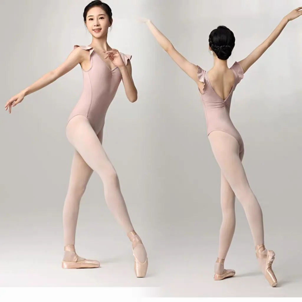 Traje de ballet, traje de práctica de danza china, traje de entrenamiento básico de gimnasia de una pieza, examen de arte para adultos, traje de yoga Xiaofeixiu