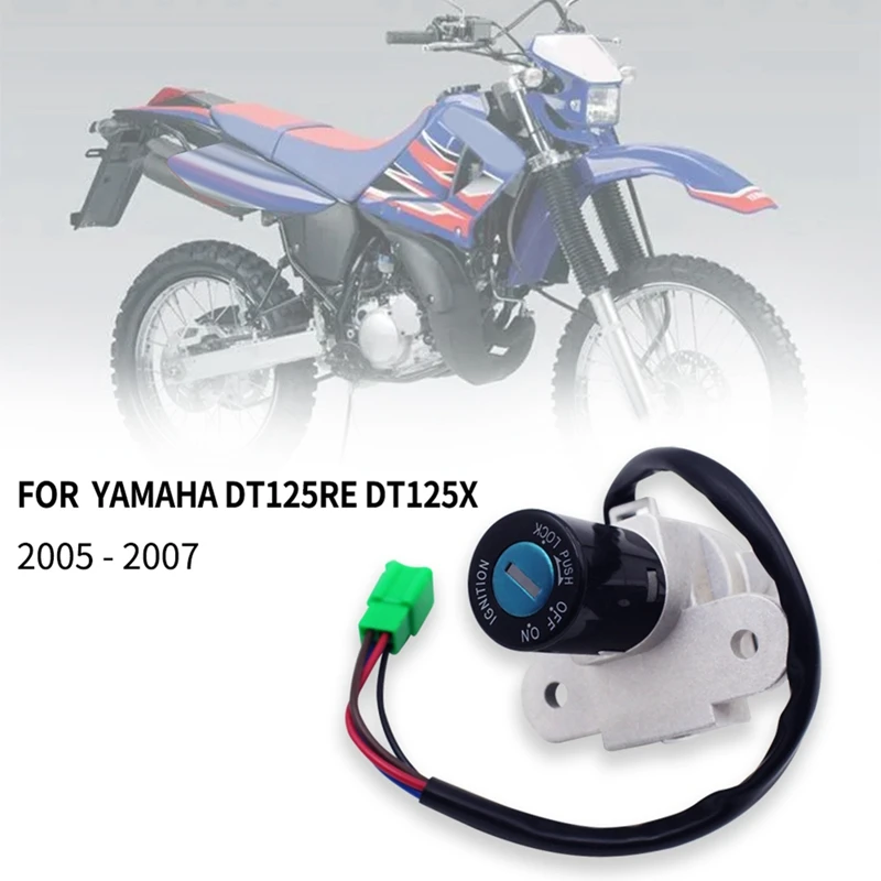 Motorcycle Ignition Switch Lock Seat Lock Fuel Cap Lock With Key For Yamaha DT125RE DT125X 2005-2007