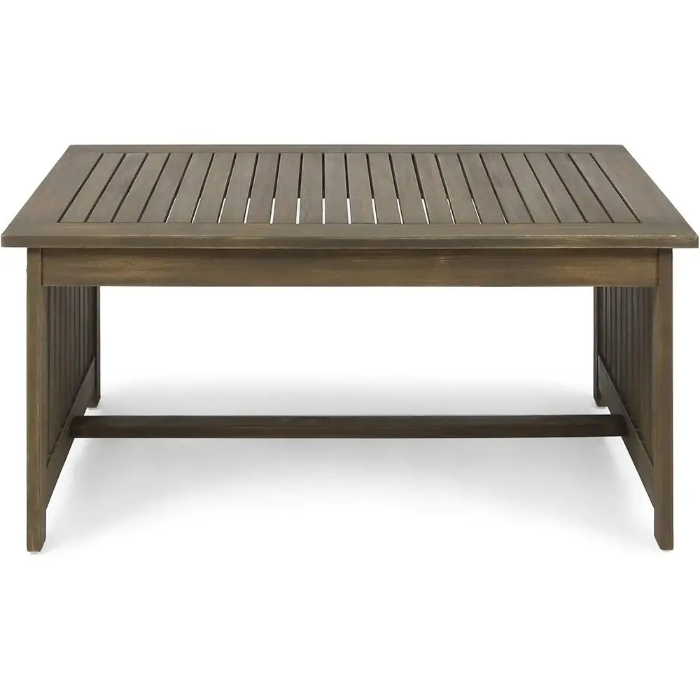 

Grace Outdoor Acacia Wood Coee Table, Gray inish