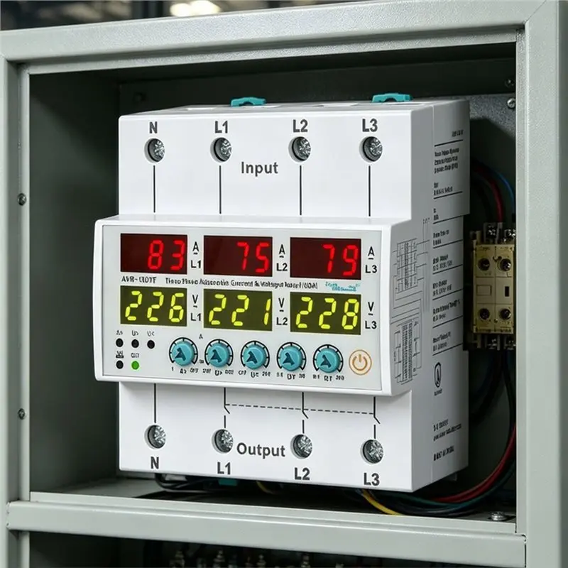 A25F-AVR-100TF 100A 3X380v Automatic Adjustable Over And Under Voltage Protection Relay For AV Three Phase DIN-Rail