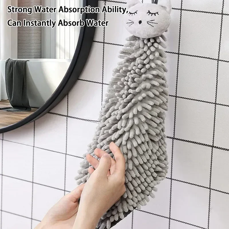 Cartoon Wipe Hands Towel Kitchen Lint-Free Clean Kitchen Bathroom Toilet Absorbent Quick-Drying Towel Soft Touch Hand-Cleaning