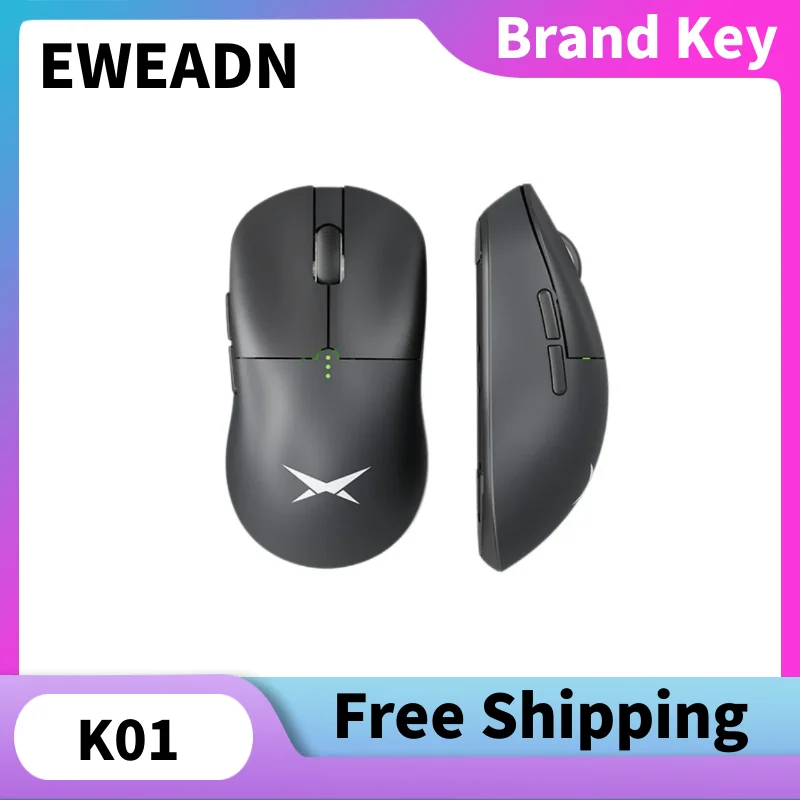 

Беспроводная многорежимная игровая мышь EWEADN K01, датчик PAW3311, 26 000 точек на дюйм, полностью программируемые клавиши, проводная легкая игровая мышь