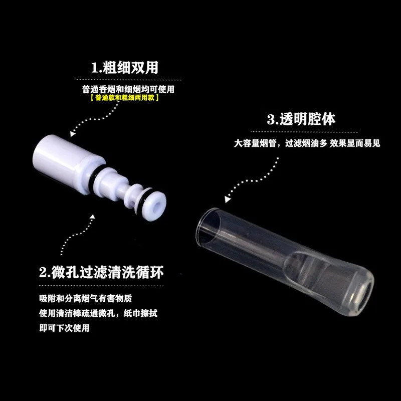 filtros de cigarro finos e grossos filtragem Tobacco Filter Mini Hot Sale Reusable Reducing Smoke filter Smoking filter tool