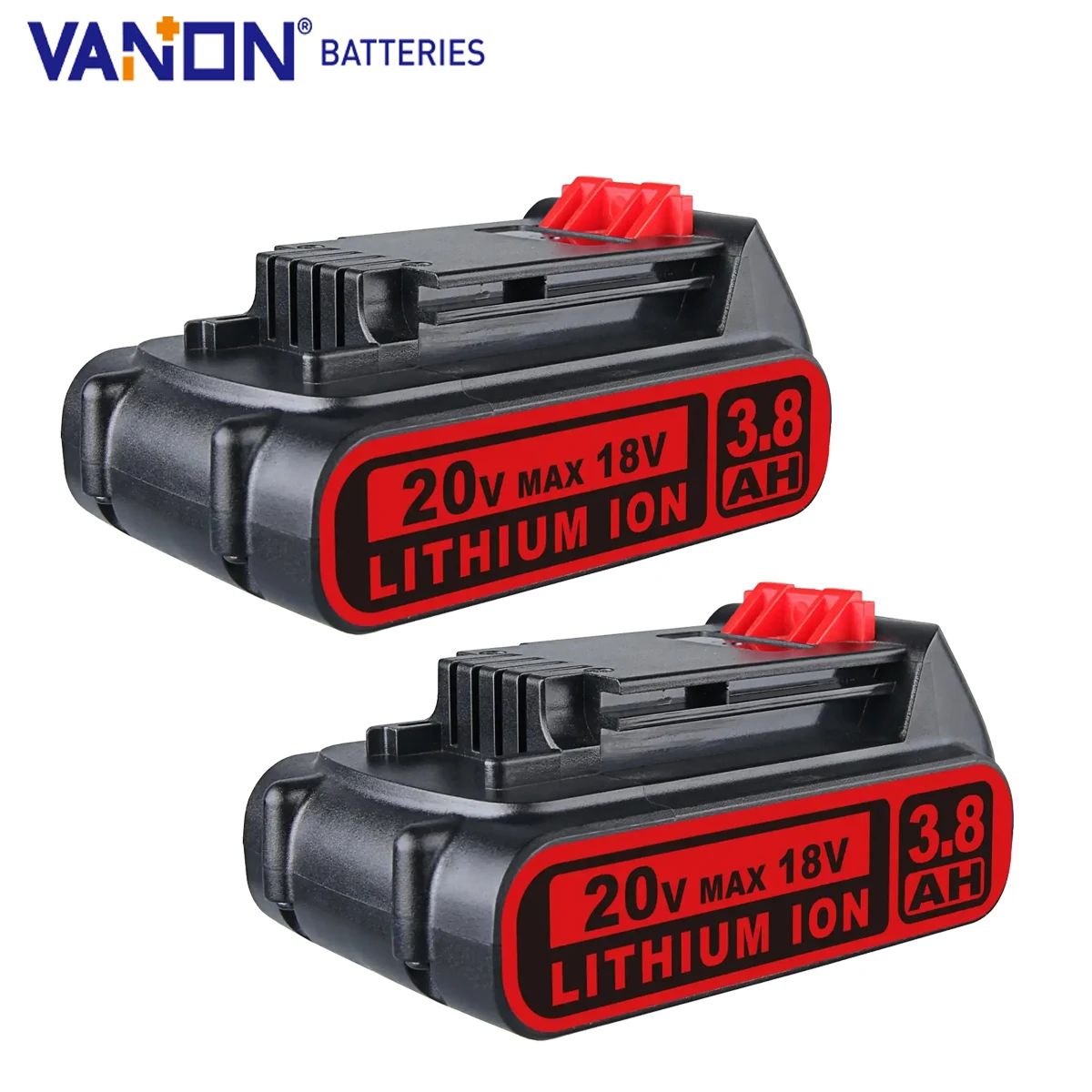 

2Pack 3.8Ah LBXR20 Battery Replacement for Black & Decker 20V Battery Compatible with LB20 LBX20 LB2X4020 Cordless Power Tools