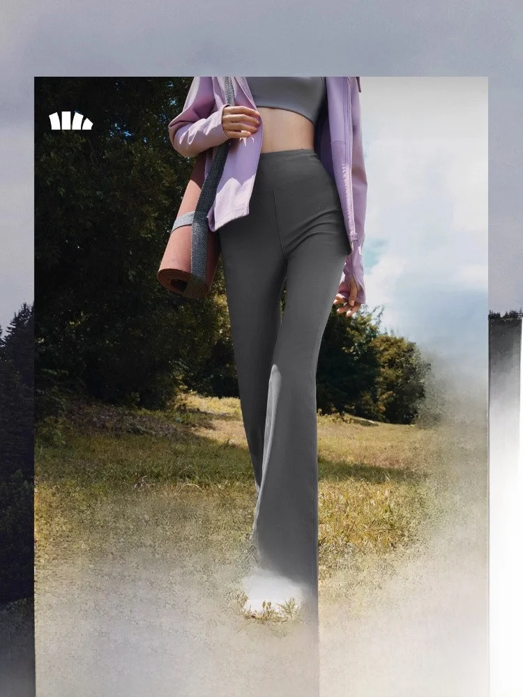 

Женские спортивные брюки с высокой талией на флисовой подкладке, широкие, эластичные, быстросохнущие, дышащие, для фитнеса и йоги