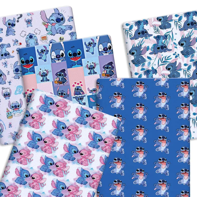 نسيج قطني كرتوني ديزني ، نسيج مرقع ، نسيج منزلي ، خياطة فستان دمية ، ستارة ، بوليستر ، 140 × 50 سم