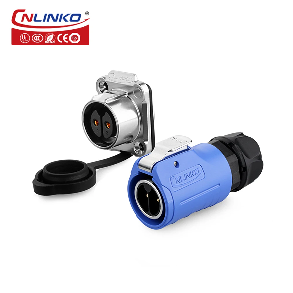 CNLINKO M20 2~14 Pin Industrial Connector Outdoor Quick Locking Waterproof IP68 Circular Power Cable Power Connector Soldering