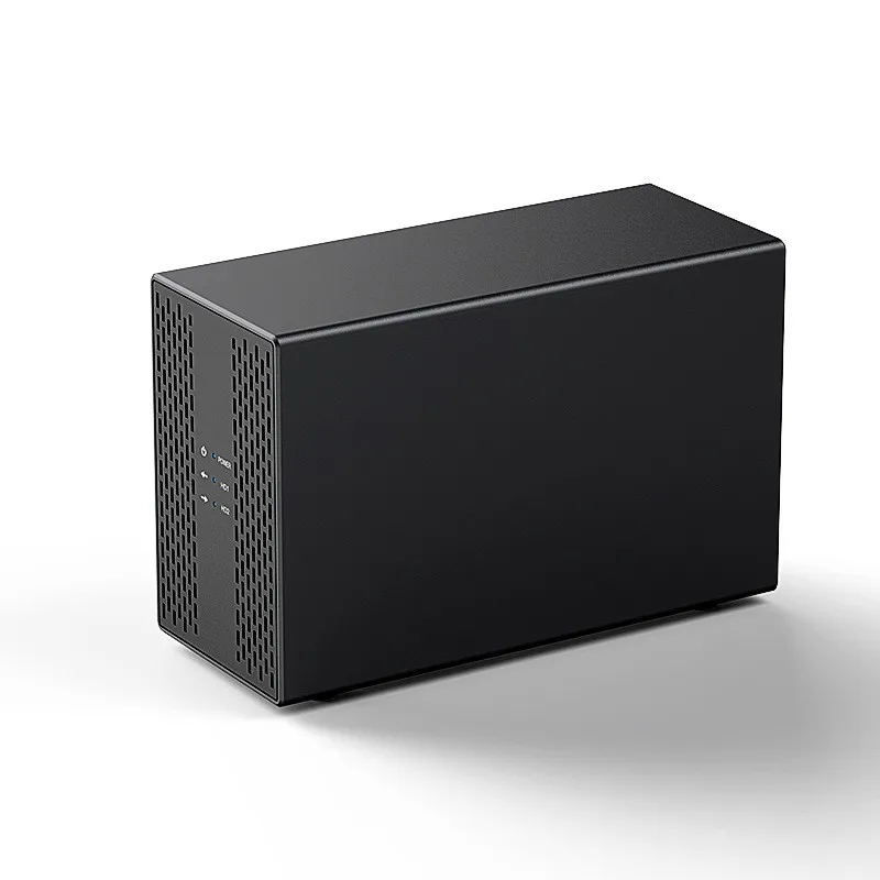 Dual Bay Shell Heat Dissipation 3.5 USB 3.0 External Type C Dual Hard Drive Enclosure SATA Array Box HDD Server case