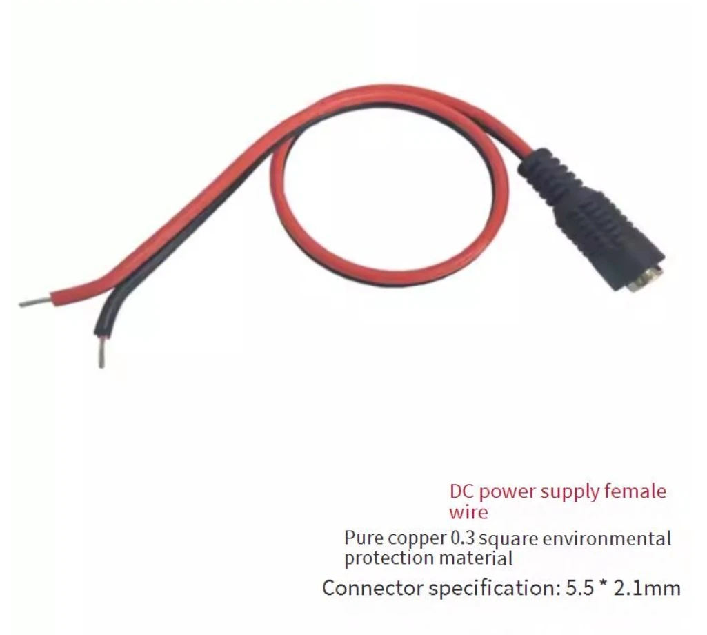 Câble d'alimentation en queue de overpour CCTV, connecteur de caméra IPC, rallonge de queue, fil CC, prise mâle et femelle, 5.5x2.1mm, 12V, 24V, 5 pièces, 10 pièces