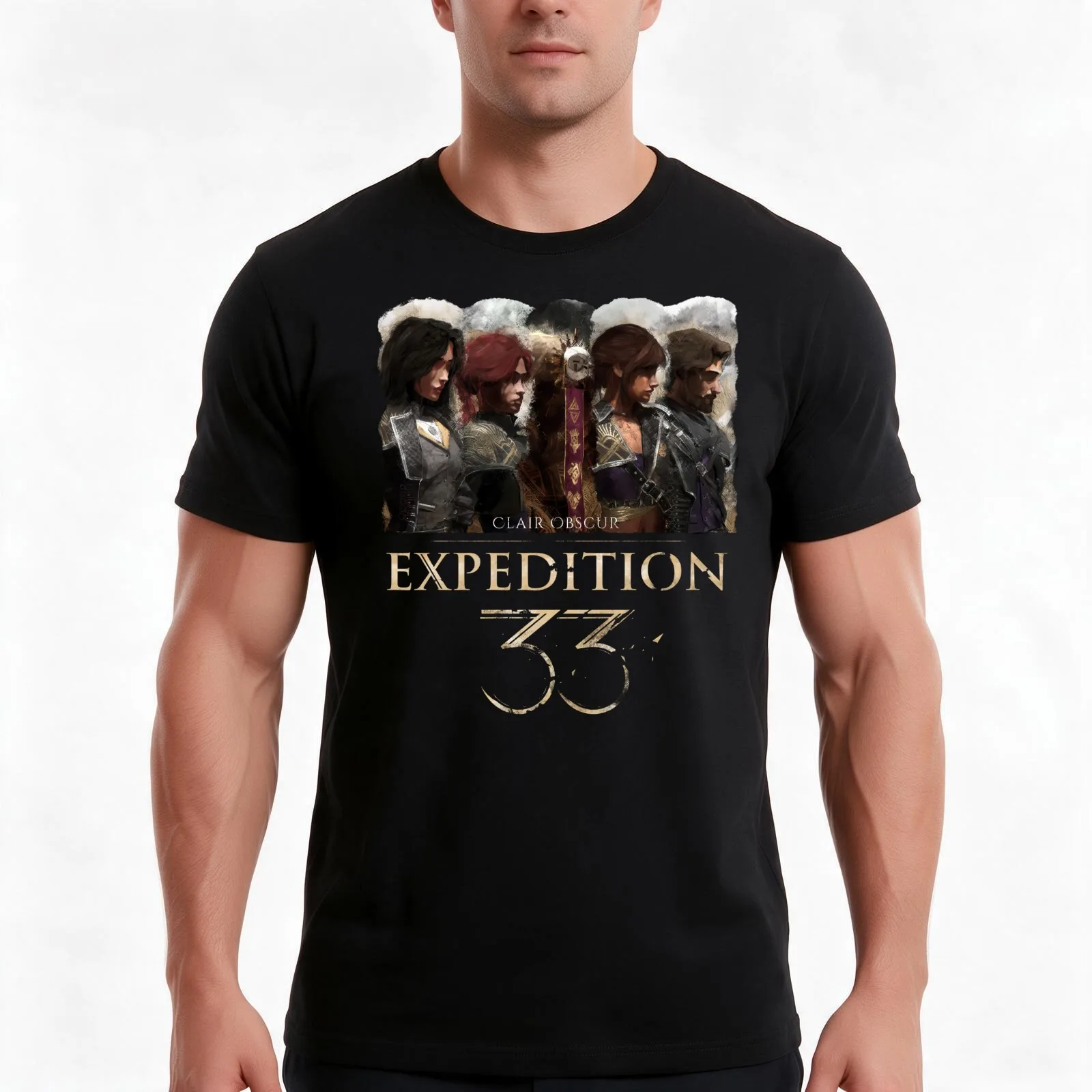 Clair Obscur Expedition 33 Game Characters T-Shirt, Summer Casual Cotton Tee, Oversized Streetwear Tops, Vintage Graphic Print