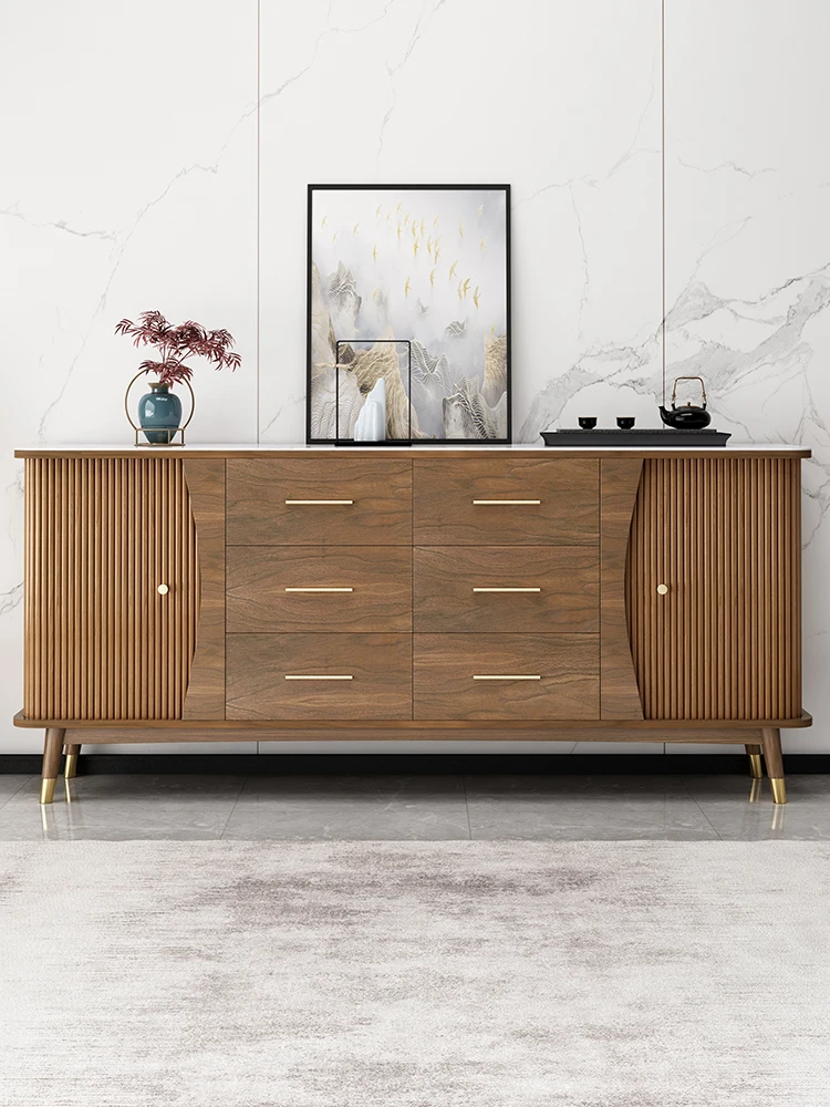 

New Chinese style solid wood dining sideboard, wine cabinet, integrated wall facing home living room