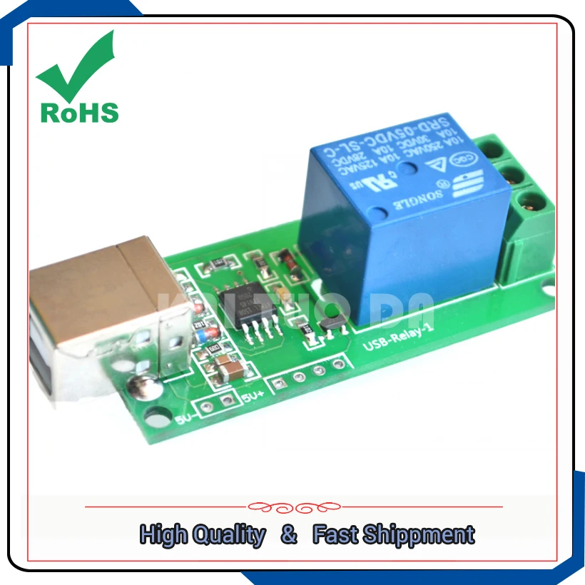 Free drive usb control switch 1 channel /one way 5V relay module computer control switch PC intelligent control