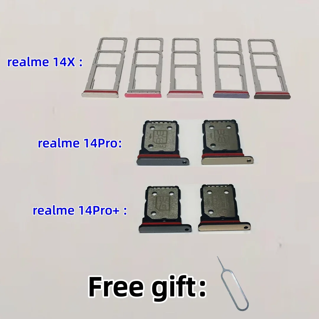 SIM Card Tray chip slot drawer card Holder For Realme 14X Realme14Pro 14Pro+ 14proPlus RMX5050 RMX5090 RMX5055 drawer chip tray