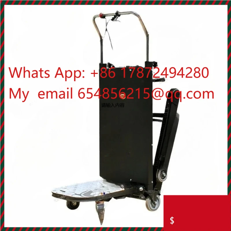 Electric Crawler Truck Hand Push Loader for Construction Site Upstairs Goods Pulling Machine Portable Climbing Equipment