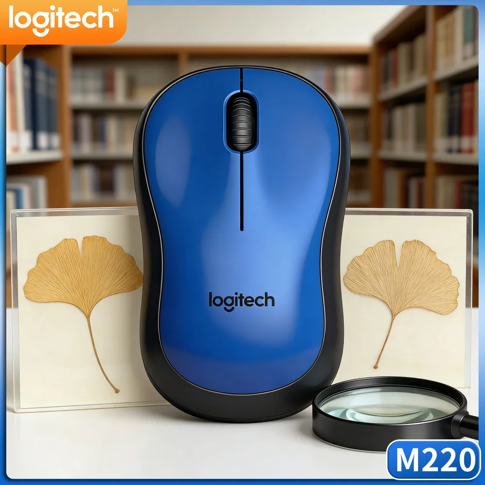 Logitech M220 Silent Click Mouse Ambidextrous Design 1000DPI Sensor For PC Mac Notebook Desktop Office Home Windows Macos