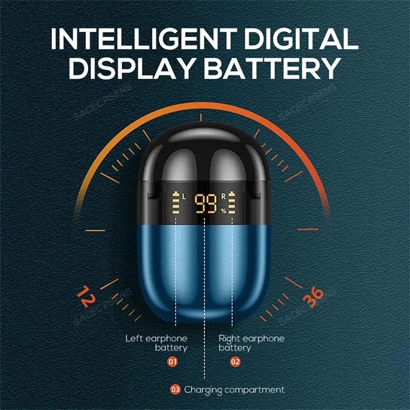 Беспроводные наушники J28 TWS, Bluetooth-наушники со светодиодным дисплеем, наушники-вкладыши с шумоподавлением, стереогарнитура, водонепроницаемые наушники с микрофоном для iPhone 12, 11