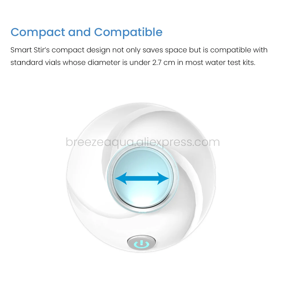 AutoAqua SS-100 Aquarium USB Rechargeable Liquid Regents Auto Mixing Water Testing Smart Stir Magnetic Stirrer for Test Kits