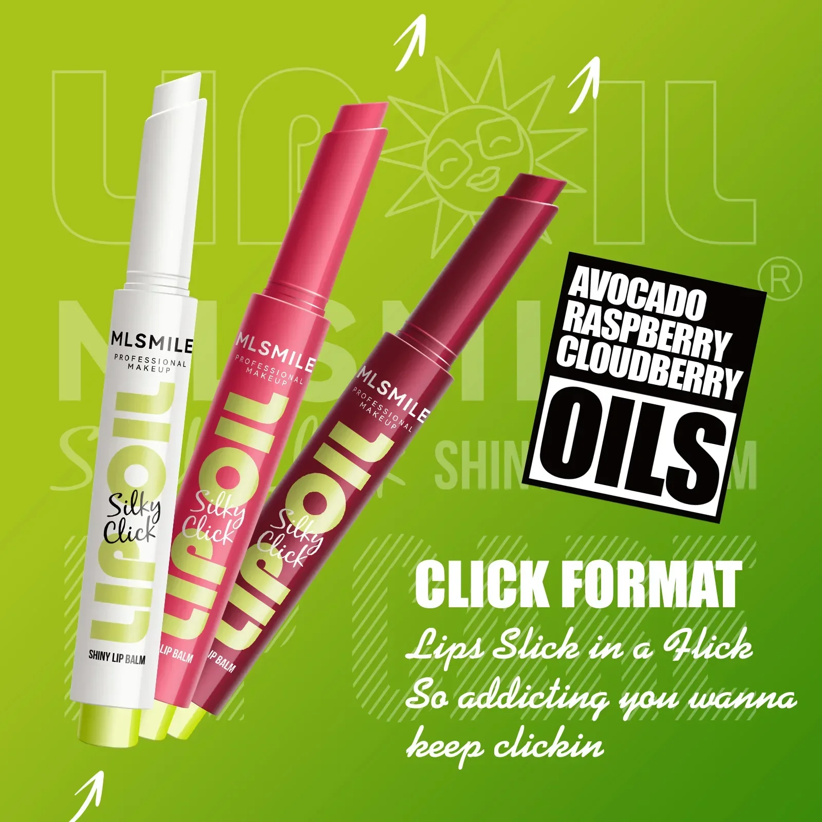 หลากสี Silky Click Lip Care Hydrating Solid Lip Gloss พร้อม Radiant Mirror Shine กดได้อย่างง่ายดายติดทนนาน