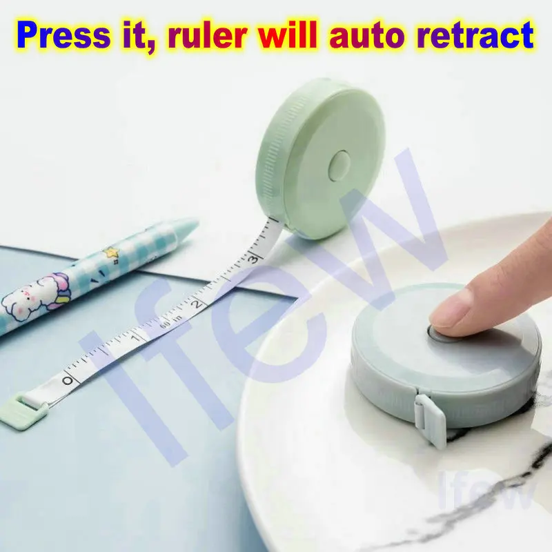 شريط قياس ناعم قابل للسحب، مسطرة قياس على الوجهين، مسطرة مرنة للجسم المحمولة للقياس الطبي لإنقاص الوزن