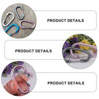 10pcs Aluminium Alloy Portable Bottle Holders Anti-Lost Kettle Clips Egg Shape Outdoor Camping Backpack Accessories