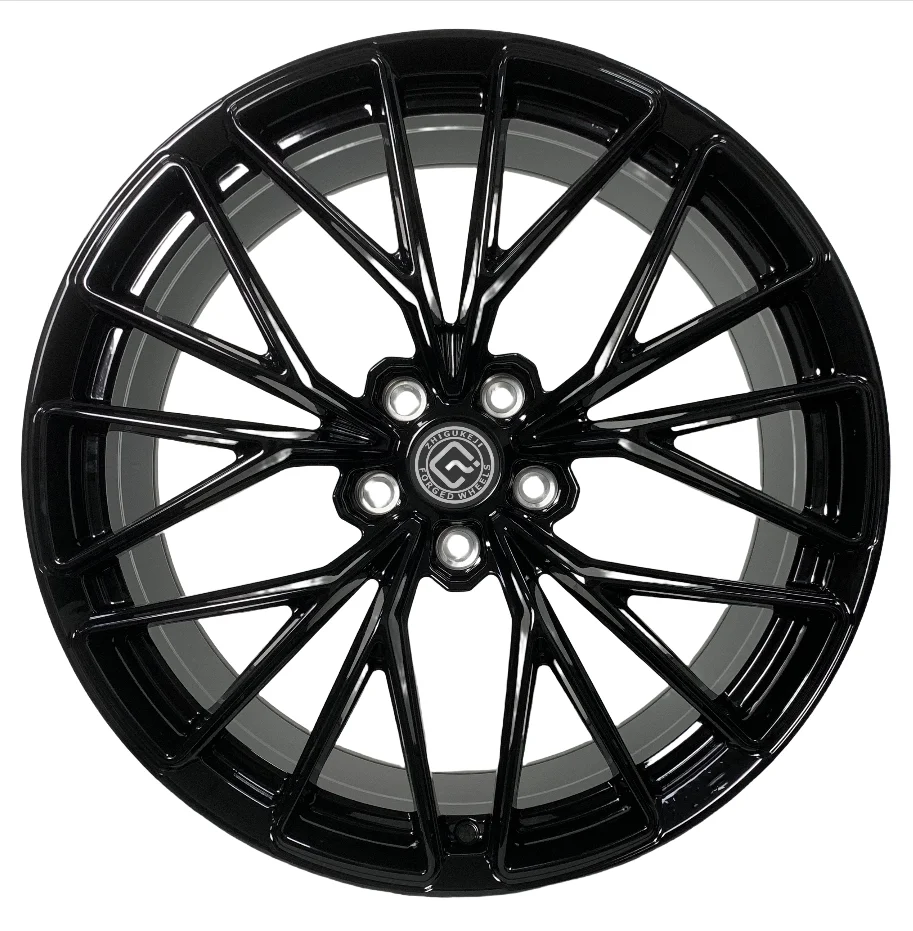 

High end private customization 21x9.0in pure black forged wheels, 5x120 PCD high durability passenger car modification alloy rim