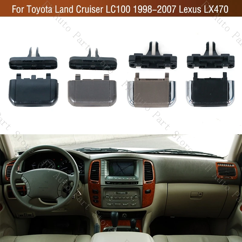 

For Toyota Land Cruiser LC100 1998-2007 Lexus LX470 Front Dashboard Air Conditioner Vents A/C Air Conditioning Outlet Tab Clip