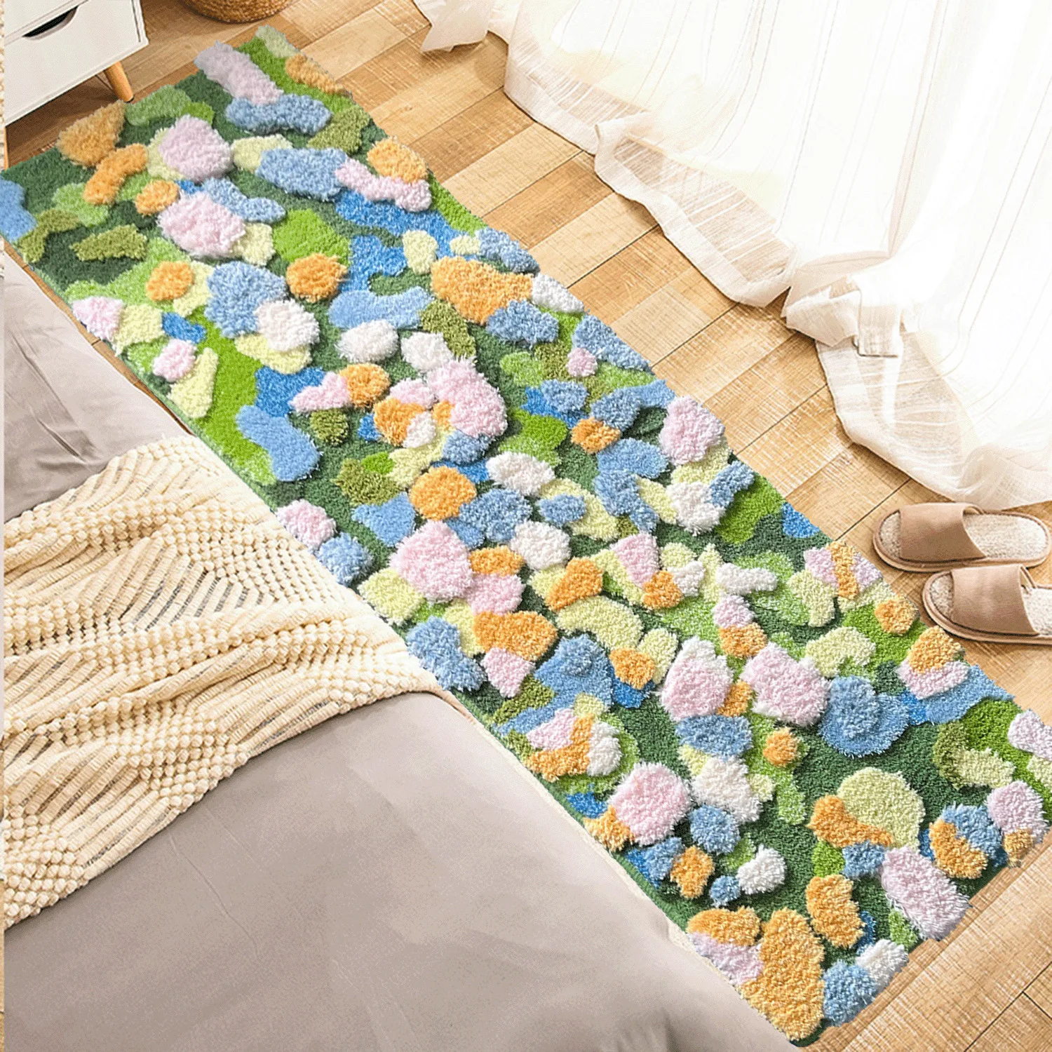 Ковер для спальни, тафтинговый трехмерный универсальный коврик, может сидеть спереди ковра, чтобы сделать теплую подушку в помещении.