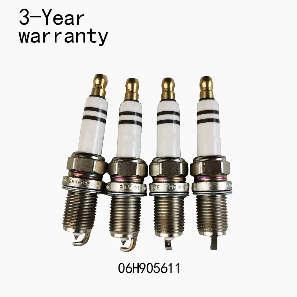 4Pcs Spark plug 06H905611 For Audi A6L A7 A6 S6 A8 S8 VW Amarok Golf Jetta/syncro Passat Scirocco Sharan Tiguan