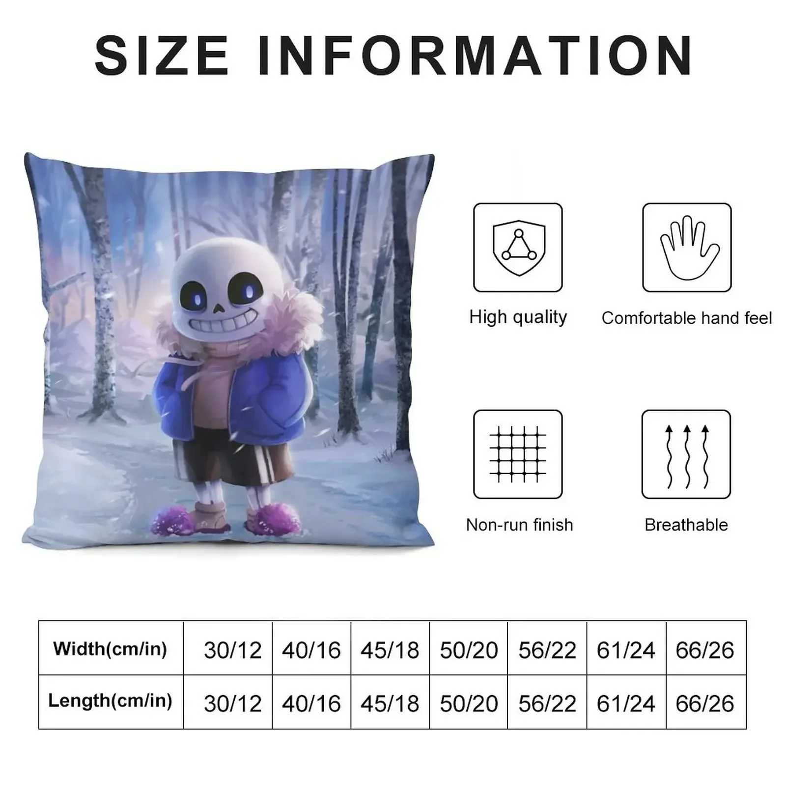 Undertale Sans Throw Pillow Pillowcase Cushion Cover For Sofa Elastic Cover For Sofa Luxury Cushion Cover pillow