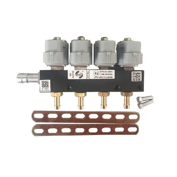 2ohm 4 cylinder CNG LPG injector rail high speed Common injector rail gas injector and accessories