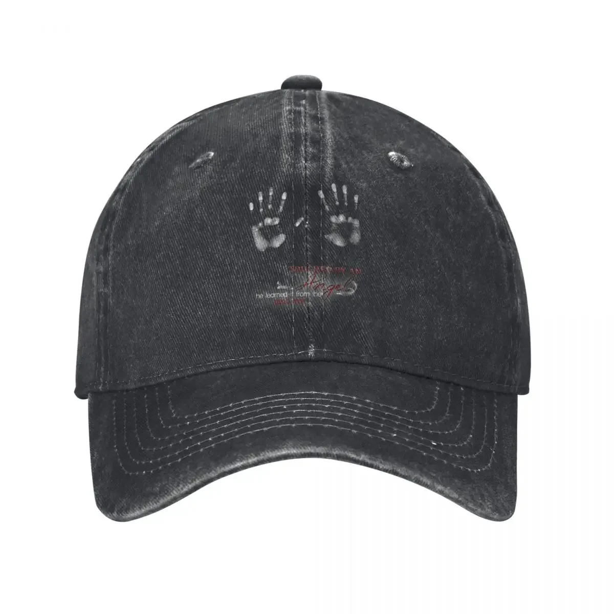 TOUCHED BY AN ANGEL - HE LEARNED IT FROM THE PIZZA MAN Racerback Baseball Cap Cotton Hats Cowboy Caps Unisex