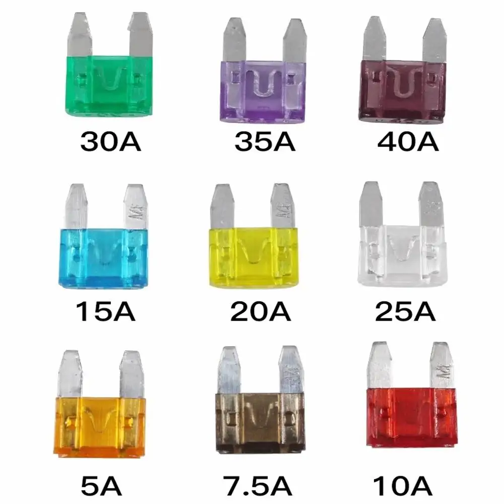100 stücke kleine Mini-Auto-Blade-Sicherungen Zink-Auto-Sicherungs sortiment Elektro-Sicherungs satz 2a 3a 5a 1,5a 10a 15a 20a 25a 30a 35a 40a – Detail 7