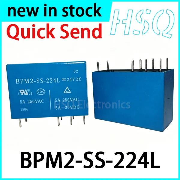 5PCS BPM2-SS-224L Relay 8-pin 5A Two Open and Two Closed