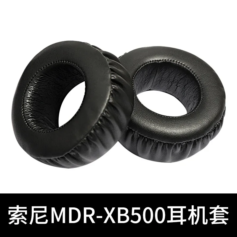 Cuscinetti In Schiuma Memory Foam E Similpelle Per Cuffie Sony MDR-XB500 - Ricambio Nero Diametro 9 Cm