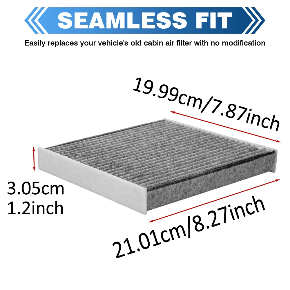 فلتر هواء كابينة المقصورة المنشط للسيارة لـ Acura Integra RDX TLX Honda Accord Civic CR-V CR-Z 80292TG0Q01, CF11182, E3929LI #2