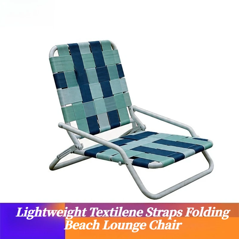 Lightweight Textilene Straps Folding Beach Lounge Chair for Camping Picnic Outdoor