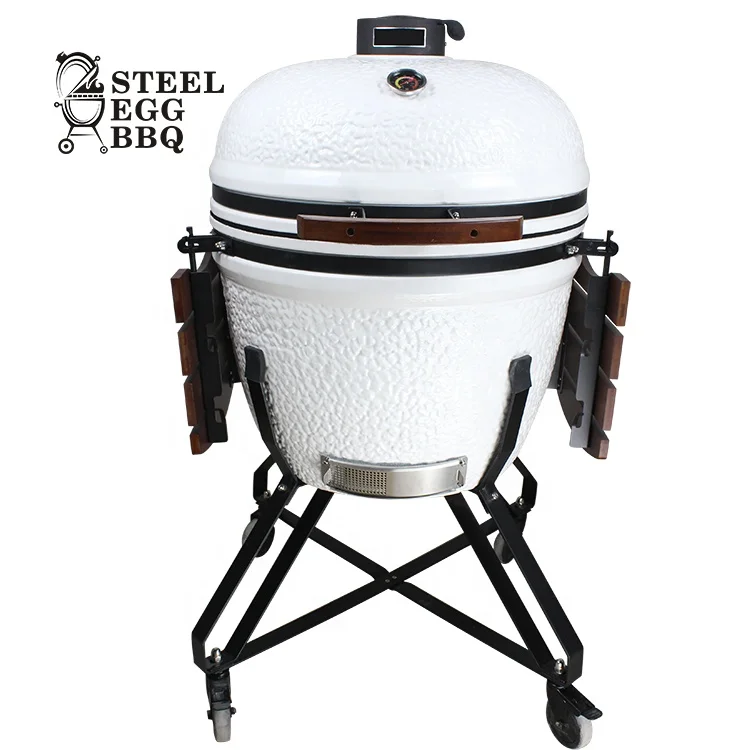 2in1 Charcoal Griller Steak 26 Inch White  Pellet Smokers