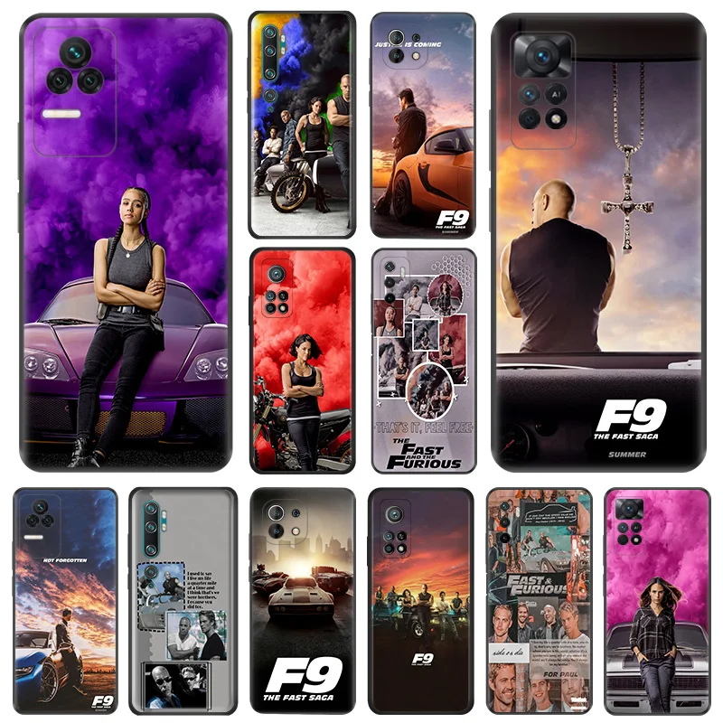 Matte Phone Case For Redmi Note 11 Pro 10 11s 10s 10a 10c Xiaomi 11t 10t Note10 Lite Fast Furious 9 Black Soft Cover