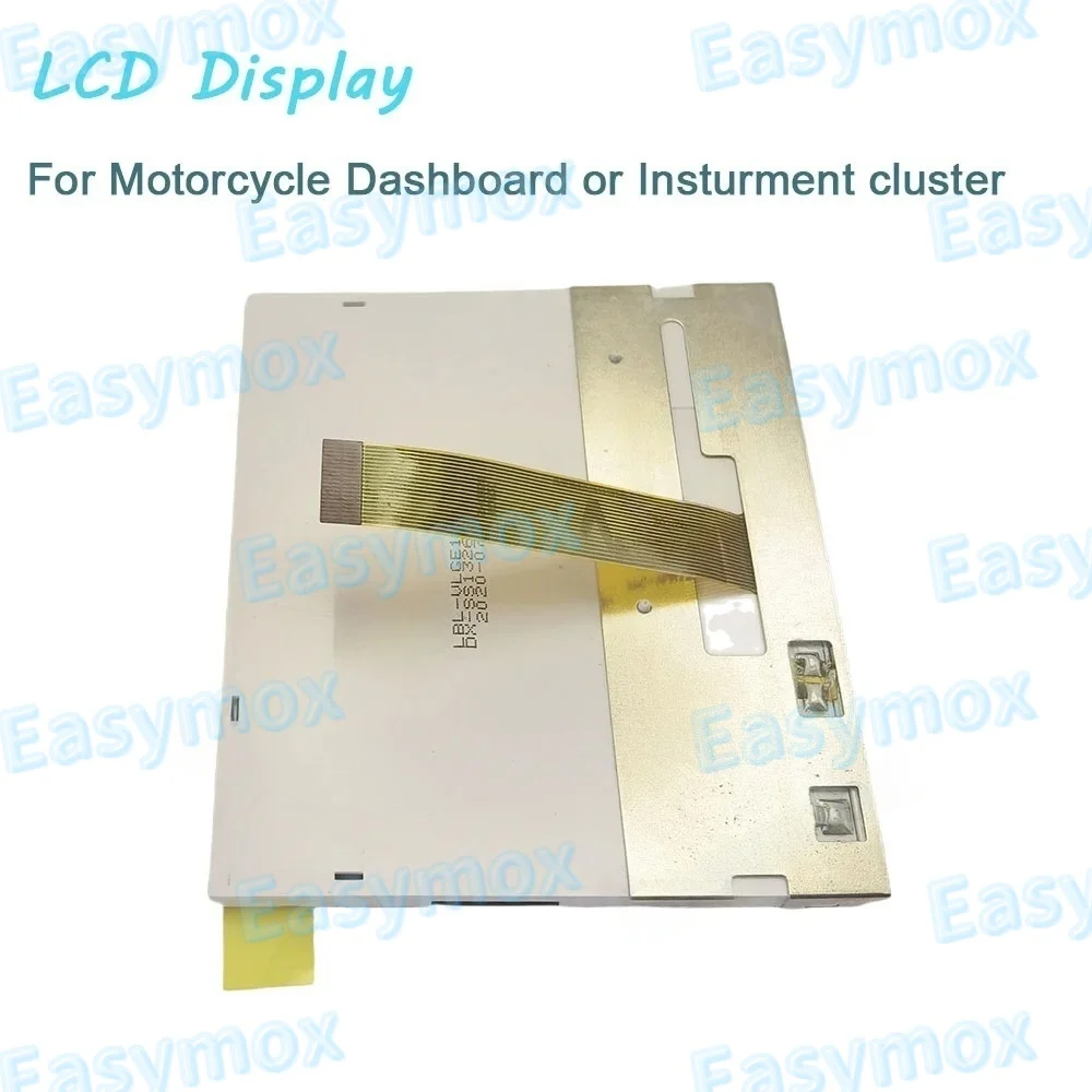 LBL-VLGE1278-02D 3.8 Inch Motorcycle LCD Display Screen Universal Dashboard Panel Speedometer Repair Replacement