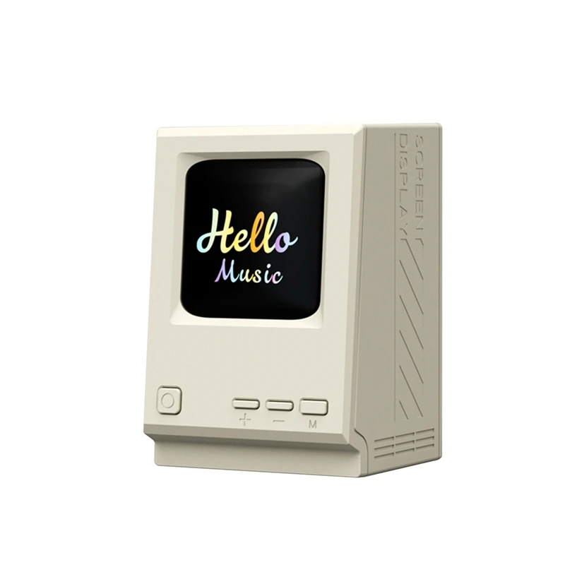 Super Sale Retro Maclock Macintosh Bluetooth Speaker with Dynamic Lyrics Display and DIY Image Projection Functionality