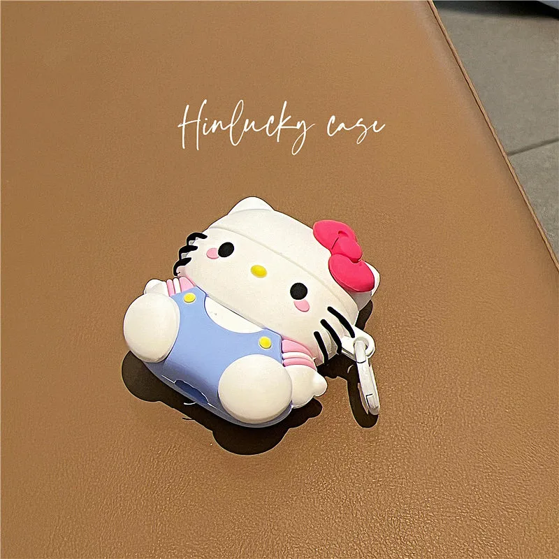 Милый аниме Sanrio Kawaii Hello Kitty для Airpods Pro 2 1 3, чехлы для гарнитуры, подарок для девочек, защитный чехол для беспроводных Bluetooth-наушников