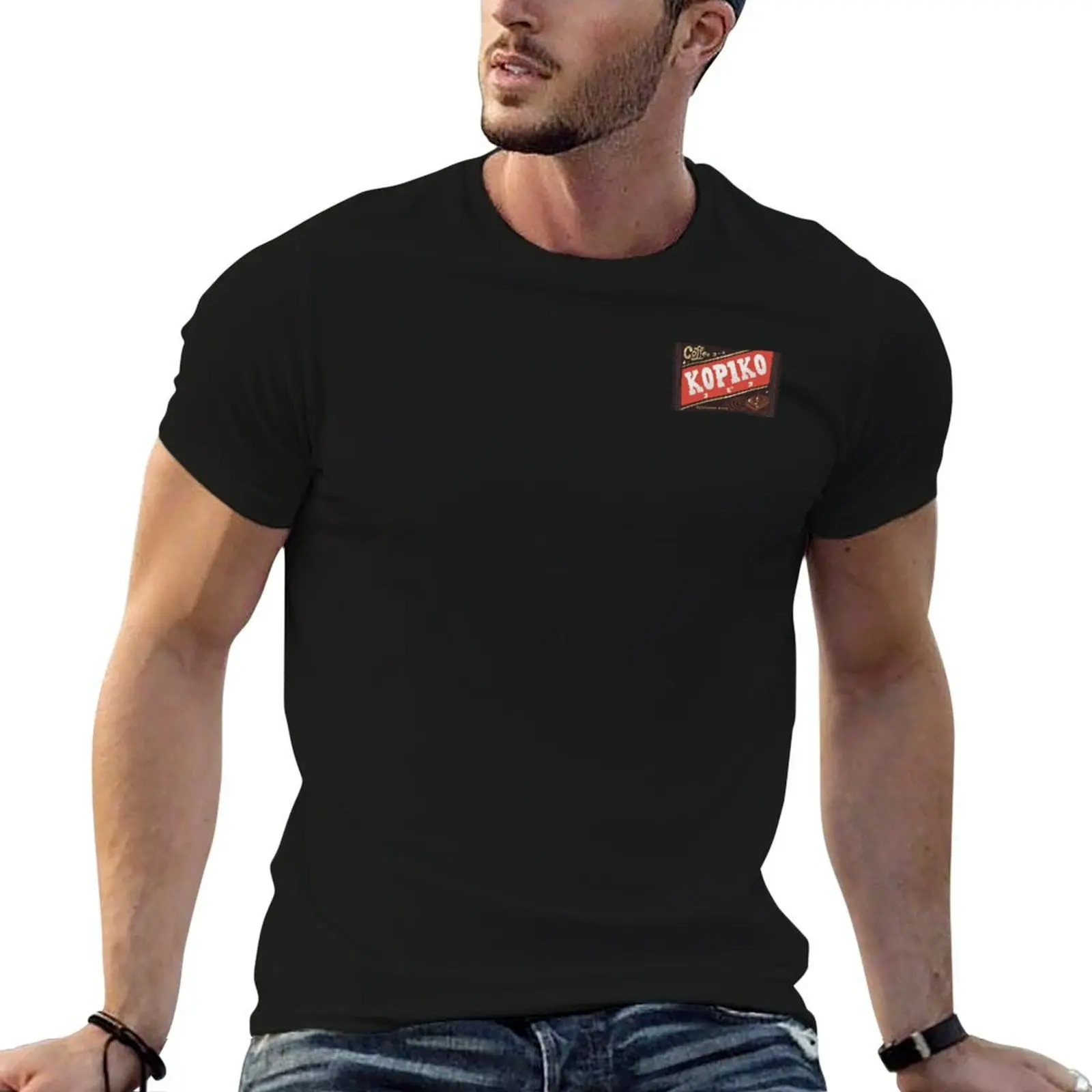 Kopiko – Legendäres indonesisches Coffee Candy T-Shirt, bügelfrei, lässiges Kurzarm-Oberteil