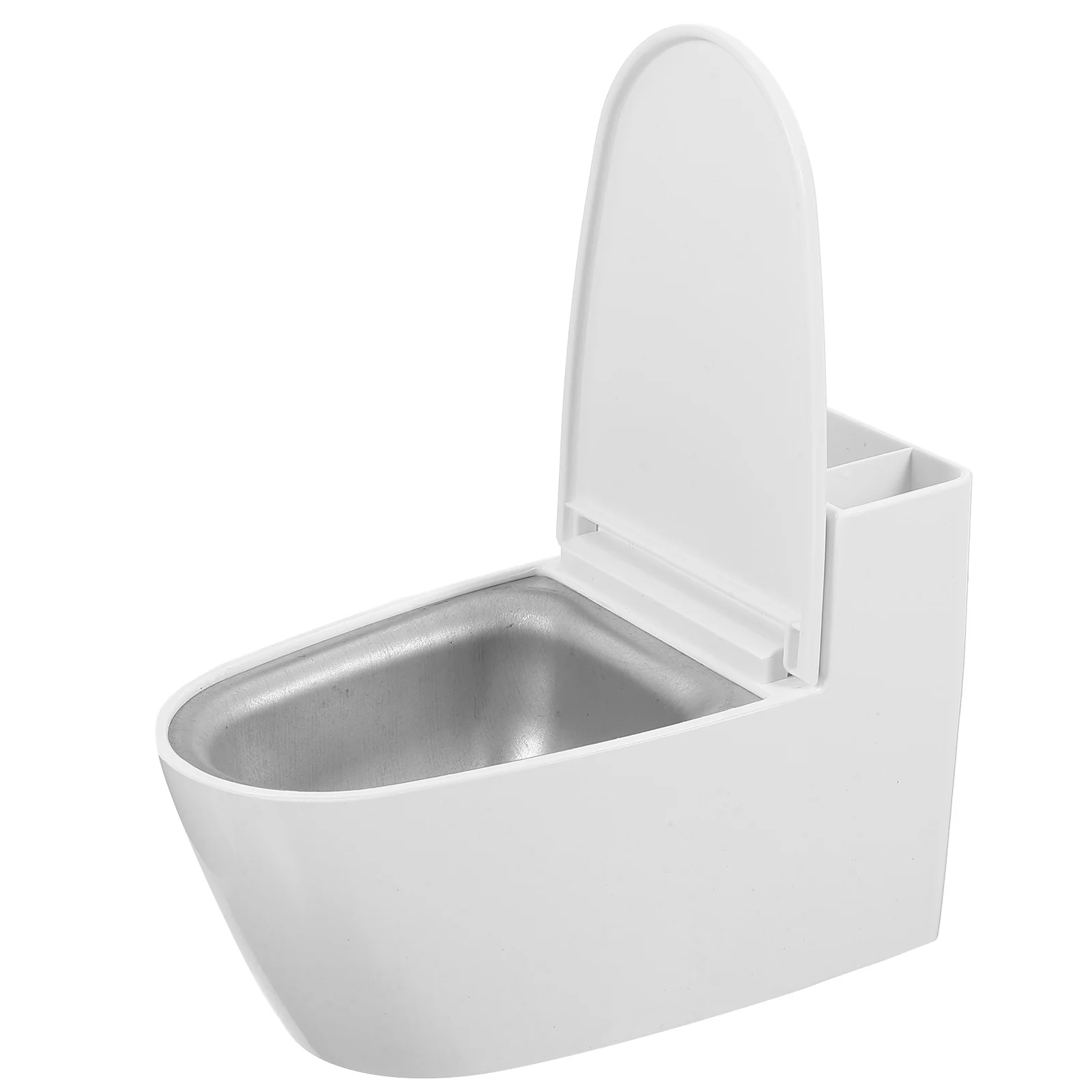 

Toilet Shaped Ashtray Wall Mounted Stainless Steel Abs Windproof Cigarette Holder For Home Bathroom Office Decorative