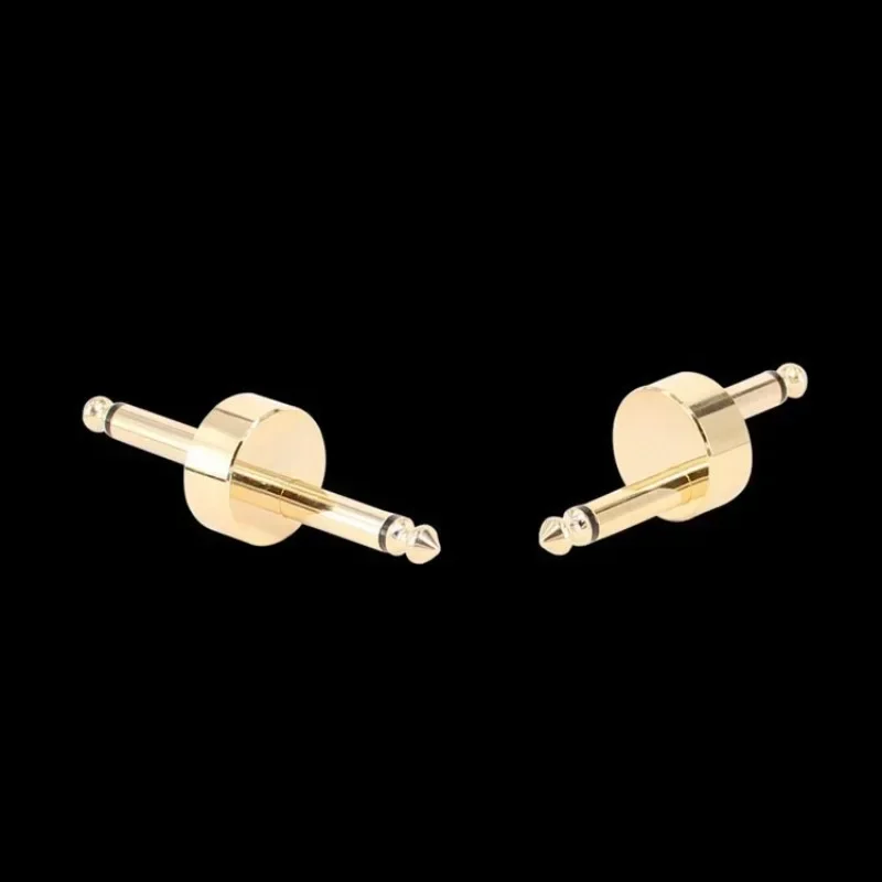 Conector do Pedal de Efeitos de Guitarra, 6.35 a 6.35 Adaptador, 6.5 Adaptador de áudio macho para macho, Usado para conexão de guitarra elétrica