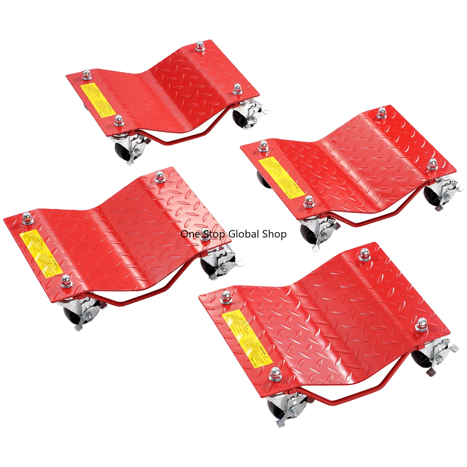 SucceBuy Wheel Dolly 8000 lbs Capacity Heavy-Duty Steel Car Mover Car Tire Stake Set with Brakes Vehicle Moving Cart Car Truck
