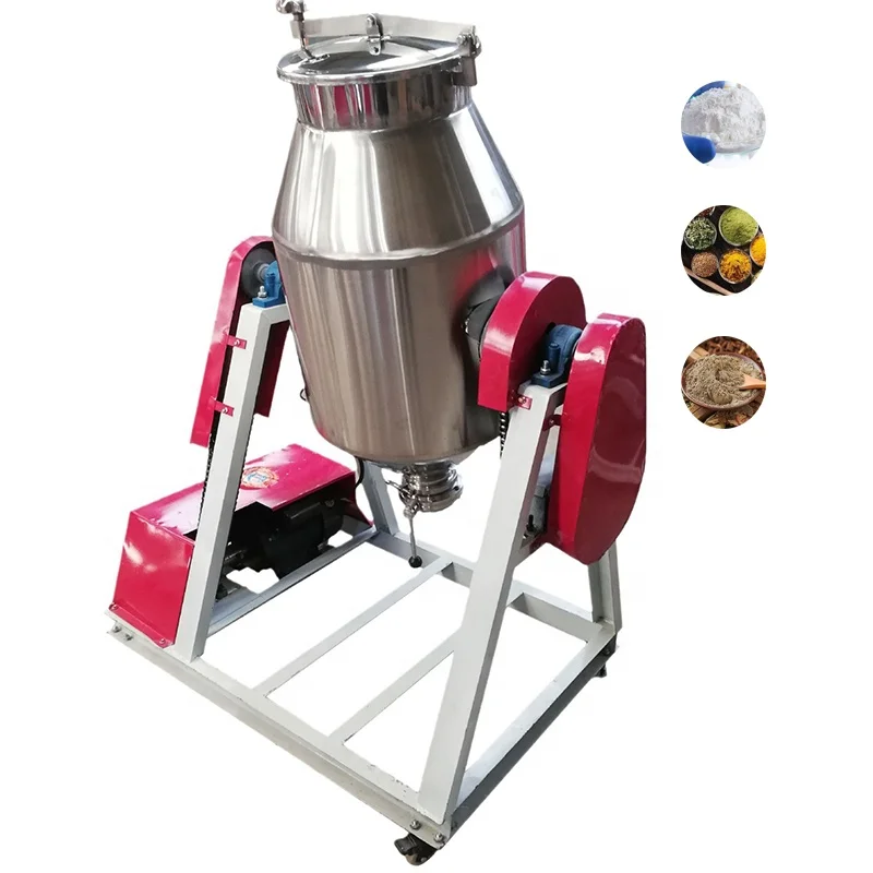 Food Grade Flip Stirring Sugar Mixing Machine Small Scale Rotating Drum Mixer 35kg 50kg 100kg Drum Tumbler Mixer for Sale