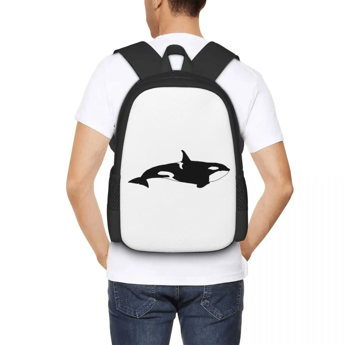 Killer Whale (Orcinus Orca) Backpack Hot Sale Daypack Large Capacity Children BookBag School Bag Shoulder Bags for Men Women